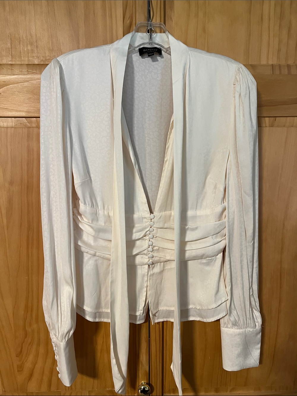 Bardot Ivory Cream Satin-Look Blouse